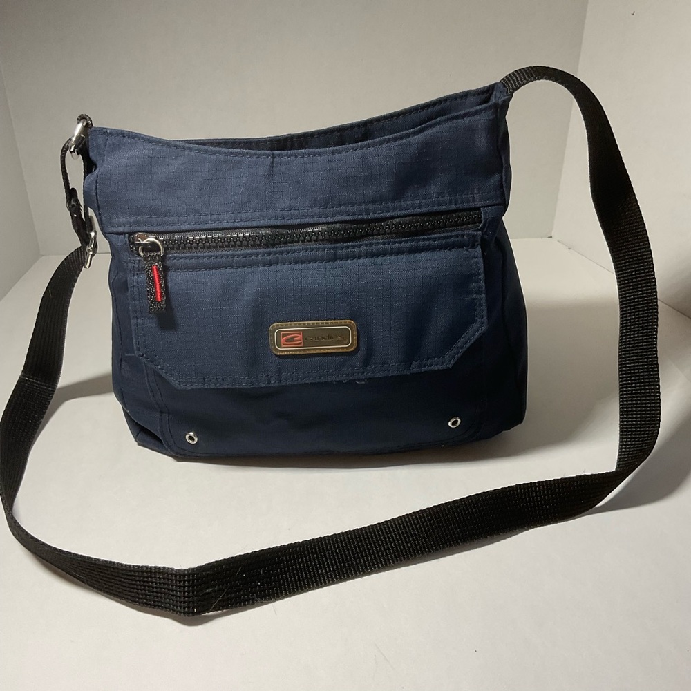 Candie's Blue and Black Crossbody Bag with Adjustable Strap